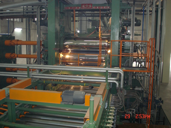 Main Calender Machine and Post Calender Cooling Unit